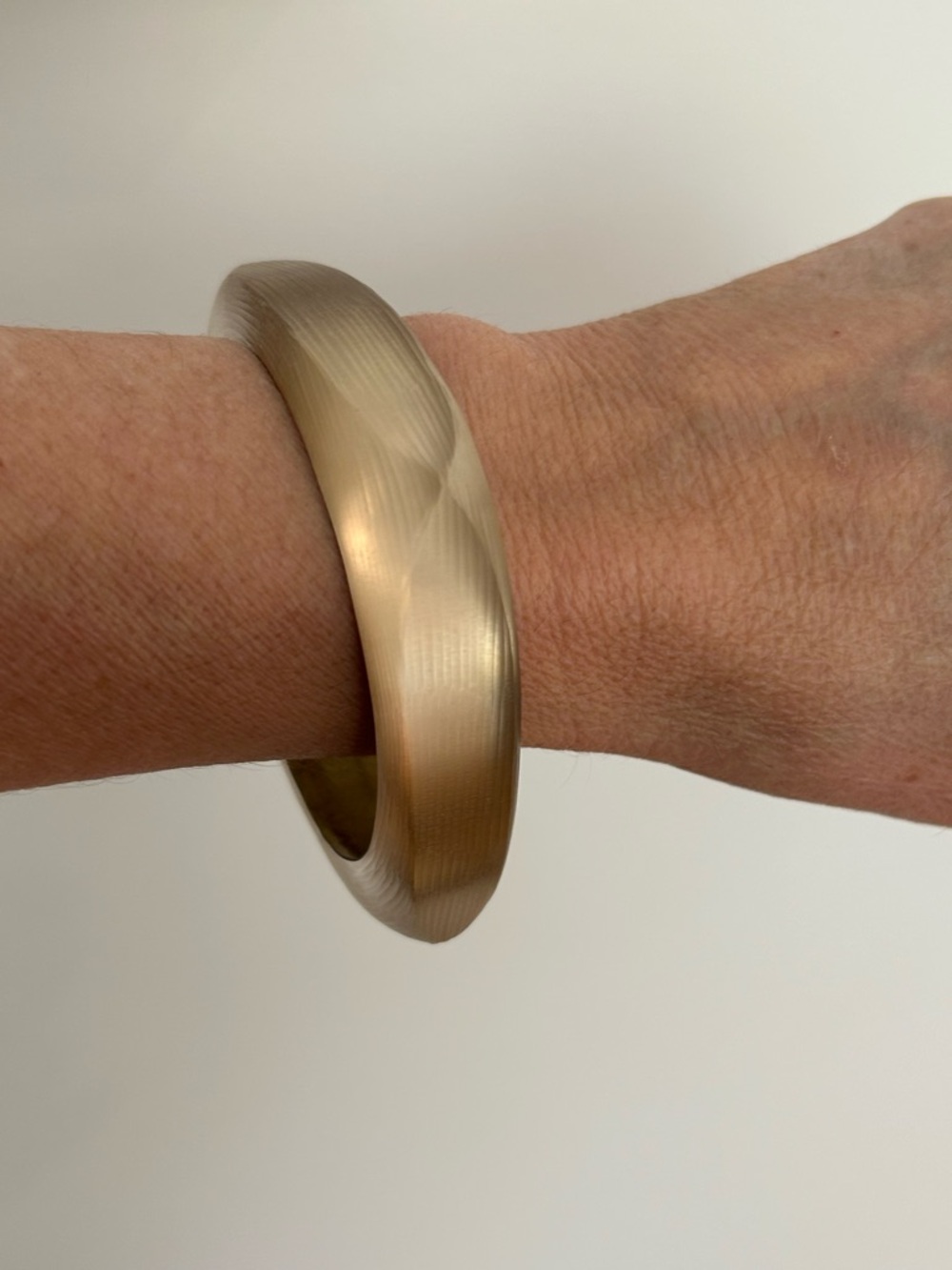 Textured Gold Tone Bangle Bracelet